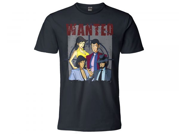 T-SHIRT LUPIN 3TH WANTED GRUPPO