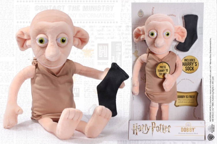 PELUCHE INTERATTIVO HARRY POTTER - DOBBY- THE NOBLE COLLECTIONS
